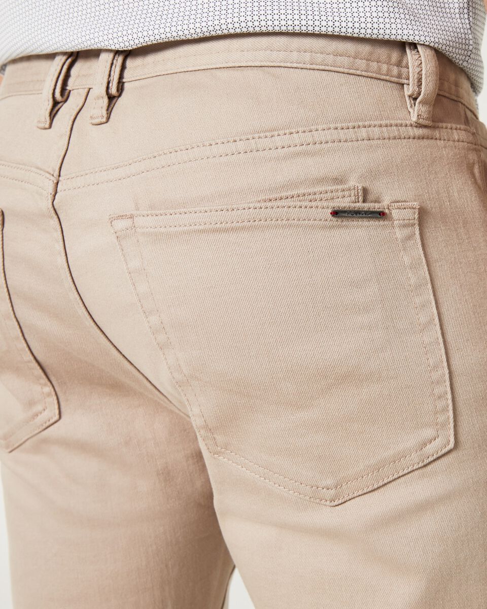 Mens Beige Slim Stretch Denim Jean